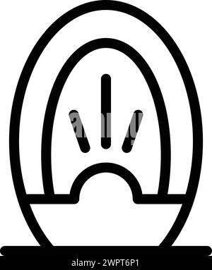 Vecteur de contour d'icône d'éclairage tamisé. Feu à éclats intérieur. Veilleuse de table Illustration de Vecteur