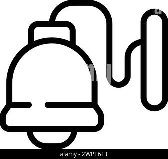 Vecteur de contour d'icône de luminaire d'aide au sommeil. Gyrophare crépusculaire. Lampe suspendue lumineuse Illustration de Vecteur