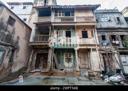 Vieille ville du site UNESCO, Ahmedabad, Gujarat, Inde Banque D'Images