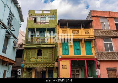 Vieille ville du site UNESCO, Ahmedabad, Gujarat, Inde Banque D'Images