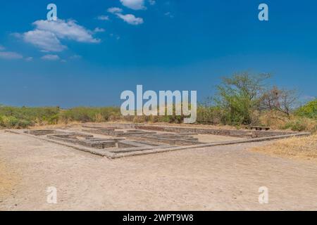 Lothal site le plus méridional de l'ancienne civilisation de la vallée de l'Indus, Gujarat, Inde Banque D'Images