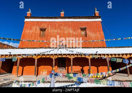 Monastère de LO Manthang, Royaume de Mustang, Népal Banque D'Images