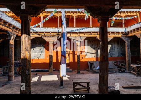 Monastère de LO Manthang, Royaume de Mustang, Népal Banque D'Images