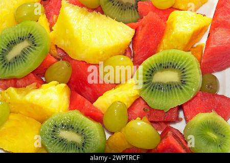 Salade de fruits frais à base de divers fruits, Venise, Italie Banque D'Images