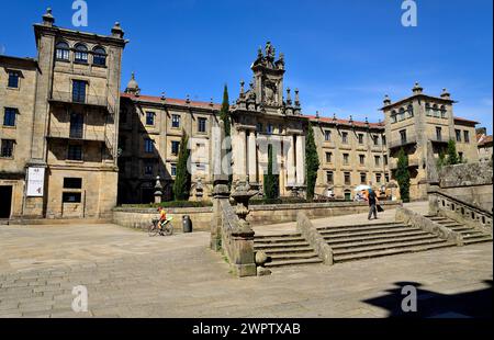 Monastère San Martiño Pinario de Saint-Jacques-de-Compostelle, A Coruña, Espagne Banque D'Images