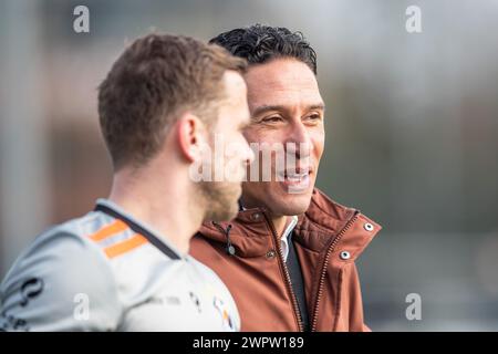 HAARLEM. 09-03-2024. Sportpark Spanjaardslaan. Betnation Divisie Dutch Tweede Divisie Football saison 2023/2024. Katwijk entraîneur / entraîneur Anthony Correia avant le match Koninklijke HFC - VV Katwijk. Crédit : Pro Shots/Alamy Live News Banque D'Images