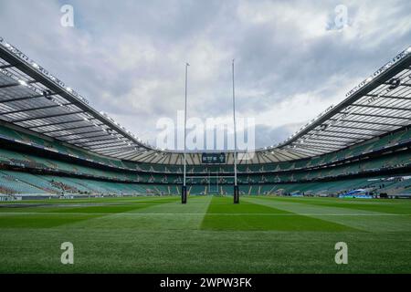 Twickenham, Royaume-Uni. 09 mars 2024. Vue générale du stade de Twickenham avant le match Guinness 6 Nations 2024 Angleterre vs Irlande au stade de Twickenham, Twickenham, Royaume-Uni, le 9 mars 2024 (photo par Steve Flynn/News images) à Twickenham, Royaume-Uni le 9/03/2024. (Photo par Steve Flynn/News images/SIPA USA) crédit : SIPA USA/Alamy Live News Banque D'Images