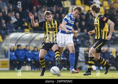 Rijnsburg, pays-Bas. 09 mars 2024. RIJNSBURG, 09-03-2024, Sportpark Middelmors, Betnation Dutch Tweede Divisie Football, saison 2023/2024, match entre Rijnsburgse Boys vs Spakenburg crédit : Pro Shots/Alamy Live News Banque D'Images