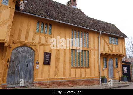 Little Hall sur Barn Street à Lavenham, Suffolk. Cette maison du XIVe siècle est aujourd'hui un musée Banque D'Images