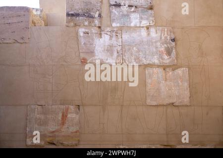 Les ruines de l'ancien Yébu, île Éléphantine, Assouan, Égypte Banque D'Images