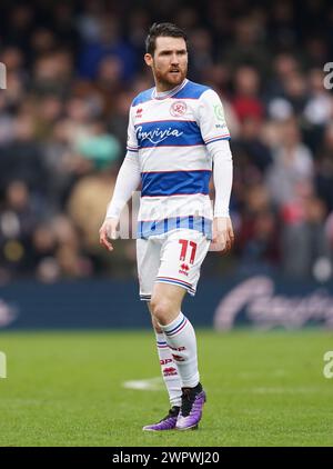 LONDRES, ANGLETERRE - 9 MARS : Paul Smyth des Queens Park Rangers pendant le match du Sky Bet Championship entre les Queens Park Rangers et Middlesbrough à Loftus Road le 9 mars 2024 à Londres, Angleterre.(photo de Dylan Hepworth/MB Media) Banque D'Images