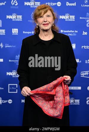 Bruxelles, Belgique. 09 mars 2024. L'actrice française Aurore Clement photographiée lors de la 13ème édition de la cérémonie de remise des prix du film 'Magritte du Cinéma', samedi 09 mars 2024, à Bruxelles. Les prix sont récompensés aux films des producteurs belges francophones. BELGA PHOTO LAURIE DIEFFEMBACQ crédit : Belga News Agency/Alamy Live News Banque D'Images