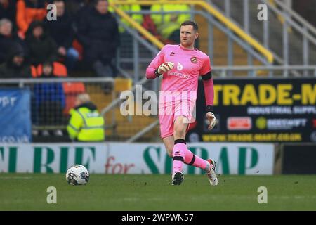 9 mars 2024 ; Tannadice Park, Dundee, Écosse : Scottish Championship Football, Dundee United contre Arbroath ; Jack Walton de Dundee United Banque D'Images