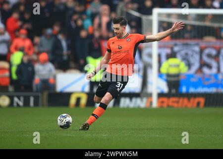 9 mars 2024 ; Tannadice Park, Dundee, Écosse : Scottish Championship Football, Dundee United contre Arbroath ; Declan Gallagher de Dundee United Banque D'Images