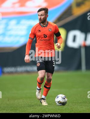 9 mars 2024 ; Tannadice Park, Dundee, Écosse : Scottish Championship Football, Dundee United contre Arbroath ; Scott McMann de Dundee United Banque D'Images