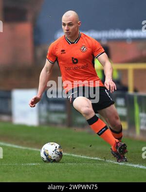 9 mars 2024 ; Tannadice Park, Dundee, Écosse : Scottish Championship Football, Dundee United contre Arbroath ; Liam Grimshaw de Dundee United Banque D'Images