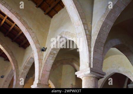 Vues de Caltabellotta Cathédrale Maria Santissima Assunta (Cathédrale de Triokala), Sicile, Italie Banque D'Images