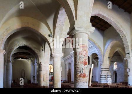 Vues de Caltabellotta Cathédrale Maria Santissima Assunta (Cathédrale de Triokala), Sicile, Italie Banque D'Images