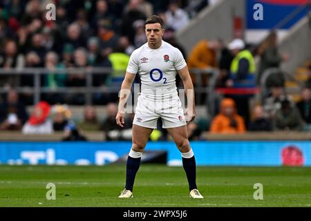 Twickenham, Royaume-Uni. 09 mars 2024. Angleterre V Irlande, Guinness 6 Nations. Stade de Twickenham. Twickenham. George Ford (Angleterre) lors du match de rugby Angleterre V Irlande dans les Guinness 6 Nations. Crédit : Sport in Pictures/Alamy Live News Banque D'Images
