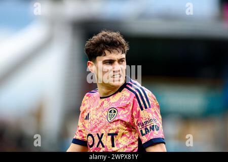 John Smith's Stadium, Huddersfield, Angleterre - 2 mars 2024 Daniel James (20) de Leeds United - pendant le match Huddersfield Town v Leeds United, Sky Bet Championship, 2023/24, John Smith's Stadium, Huddersfield, Angleterre - 2 mars 2024 crédit : Mathew Marsden/WhiteRosePhotos/Alamy Live News Banque D'Images