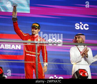 Djeddah, Arabie Saoudite. 9 mars 2024. #16 Charles Leclerc (MCO, Scuderia Ferrari), Grand Prix F1 d'Arabie Saoudite au Jeddah Corniche circuit le 9 mars 2024 à Jeddah, Arabie Saoudite. (Photo de HOCH Zwei) crédit : dpa/Alamy Live News Banque D'Images