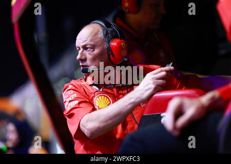 Djeddah, Arabie Saoudite. 9 mars 2024. Frédéric Vasseur (FRA, Scuderia Ferrari), Grand Prix F1 d'Arabie Saoudite au circuit de la Corniche de Djeddah le 9 mars 2024 à Djeddah, Arabie Saoudite. (Photo de HOCH Zwei) crédit : dpa/Alamy Live News Banque D'Images