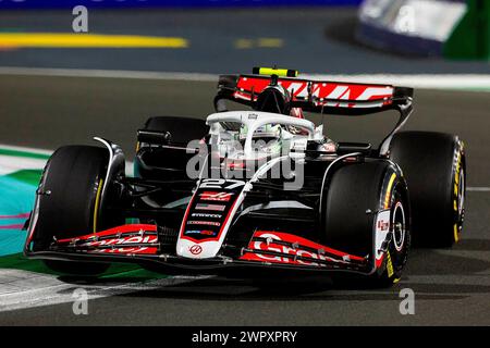 Jeddah, Arabie Saoudite. 09 mars 2024. 9 mars 2024, Jeddah Corniche circuit, Jeddah, Grand Prix de formule 1 d'Arabie Saoudite 2024, sur la photo Nico Hulkenberg (DEU), Haas F1 Team Credit : dpa/Alamy Live News Banque D'Images