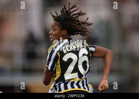 Biella, Italie, 9 mars 2024. Jennifer Echegini de la Juventus lors du match Coppa Italia Femminile au Stadio Vittorio Pozzo, Biella. Le crédit photo devrait se lire : Jonathan Moscrop / Sportimage Banque D'Images