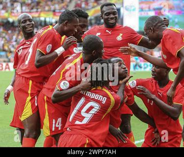 Joueur du Ghana après avoir marqué contre les États-Unis lors de la Coupe du monde 2006 Banque D'Images