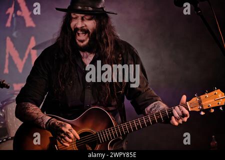 Mon concert Hall, Madrid, Espagne. 09 mars 2024. Visite Shawn James. Shawn James. Crédit : EnriquePSans/Alamy Live News Banque D'Images