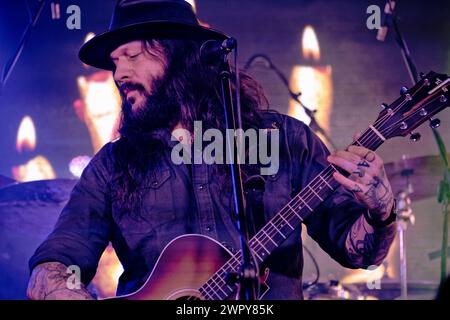 Mon concert Hall, Madrid, Espagne. 09 mars 2024. Visite Shawn James. Shawn James. Crédit : EnriquePSans/Alamy Live News Banque D'Images