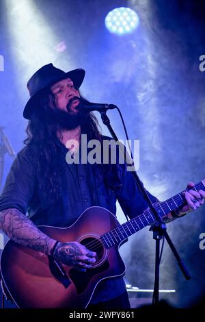 Mon concert Hall, Madrid, Espagne. 09 mars 2024. Visite Shawn James. Shawn James. Crédit : EnriquePSans/Alamy Live News Banque D'Images