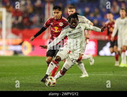 Harrison, NJ, États-Unis. 09 mars 2024. Milieu de terrain du FC Dallas, Ema Twumasi (22 ans) lors du match en MLS entre le FC Dallas et les Red Bulls de New York au Red Bull Arena de Harrison, NJ Mike Langish/CSM/Alamy Live News Banque D'Images