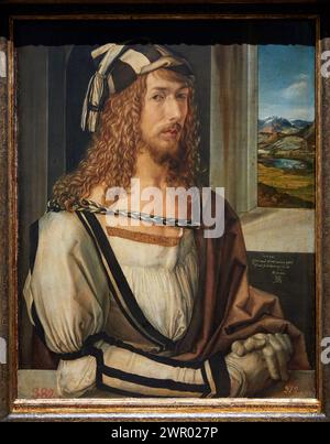 'Autoportrait', 1498, Dürer, ALBRECHT, Alberto Durero, musée du Prado, Madrid, Espagne, Europe Banque D'Images