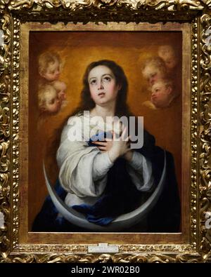 'L'Immaculée conception', 1665, Murillo, Bartolomé Esteban, Musée du Prado, Madrid, Espagne, Europe Banque D'Images