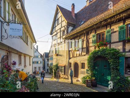 Nürtingen : ruelle Schlossgartenstraße, vieille ville de Schwäbische Alb, Souabe Alb, Bade-Württemberg, Allemagne Banque D'Images