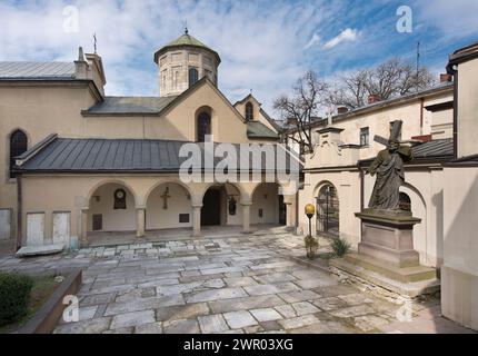 Cathédrale arménienne de Lviv, cour, Ukraine Banque D'Images