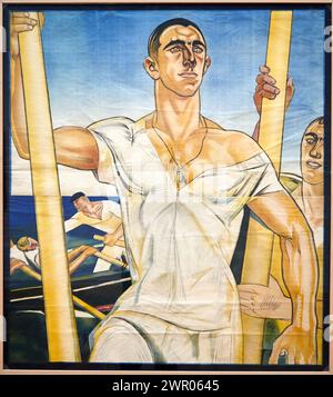 'San Sebastián, régates pour bateaux à rames', 1930, Aurelio Arteta (1879-1940), Museo de Bellas Artes, Bilbao, Bizkaia, pays Basque, Espagne Banque D'Images