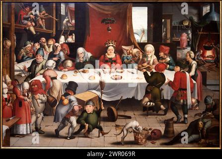 'Fête burlesque', v. 1550, Jan Mandijn ou Mandyn (1502-1560), Museo de Bellas Artes, Bilbao, Bizkaia, pays Basque, Espagne Banque D'Images