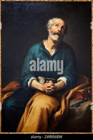 'Saint Pierre en larmes', v. 1650-1655, Bartolomé Esteban Murillo (1617-1682), Museo de Bellas Artes, Bilbao, Bizkaia, pays Basque, Espagne Banque D'Images
