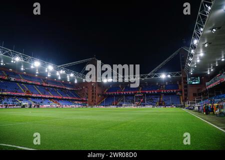 Stade Luigi Ferraris pendant le championnat italien Serie A match de football entre Gênes CFC et AC Monza le 9 mars 2024 au stade Luigi Ferraris de Gênes, Italie - crédit : Luca Rossini/E-Mage/Alamy Live News Banque D'Images