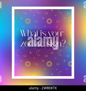 Quel est votre affiche de signe du zodiaque Illustration de Vecteur