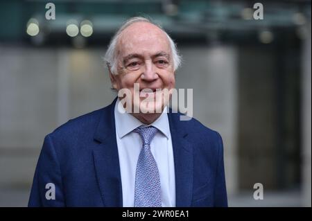 Londres, Angleterre, Royaume-Uni. 10 mars 2024. L'ancien chef du Parti conservateur MICHAEL HOWARD est repéré sortir des studios de la BBC après son apparition dimanche avec Laura Kuenssberg. (Crédit image : © Thomas Krych/ZUMA Press Wire) USAGE ÉDITORIAL SEULEMENT! Non destiné à UN USAGE commercial ! Banque D'Images