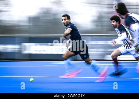 Lier, Belgique. 10 mars 2024. Tomas Domene d'Oree photographié en action lors d'un match de hockey entre Herakles et Oree, dimanche 10 mars 2024, à lier, le jour 15 du championnat belge de hockey de première division. BELGA PHOTO TOM GOYVAERTS crédit : Belga News Agency/Alamy Live News Banque D'Images