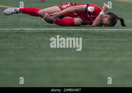 Barcelone, Espagne. 09 mars 2024. Elena Julve de Levante Las Planas lors du match de la Liga F entre Levante Las Planas FC et Granada CF a joué au stade Municipal les planes le 9 mars 2024 à Sant Joand D'ESPI, Barcelone, Espagne. (Photo de Pablo RODRIGUEZ/PRESSINPHOTO) crédit : AGENCE SPORTIVE PRESSINPHOTO/Alamy Live News Banque D'Images