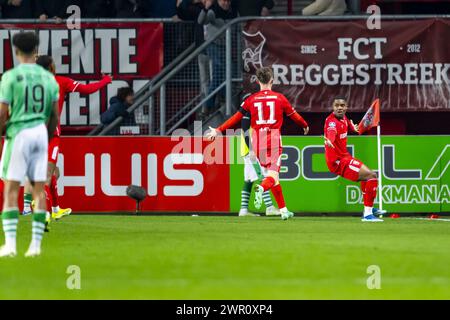 Enschede, pays-Bas. 09 mars 2024. ENSCHEDE, Stadium Grolsch Veste, 09-03-2024, saison 2023/2024, Néerlandais Eredivisie Football pendant le match Twente - Sparta crédit : Pro Shots/Alamy Live News Banque D'Images