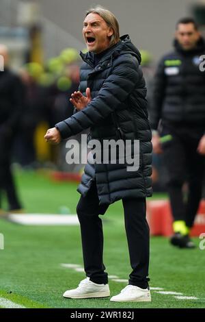 Milan, Italie. 10 mars 2024. Davide Nicola (Empoli FC) ; lors du match de Serie A entre l'AC Milan et Empoli au stade San Siro de Milan, Italie du Nord - dimanche 10 mars 2024. Sport - Soccer . (Photo de Spada/LaPresse) crédit : LaPresse/Alamy Live News Banque D'Images