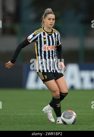 Biella, Italie, 9 mars 2024. Viola Calligaris de la Juventus lors du match de la Coppa Italia Femminile au Stadio Vittorio Pozzo, Biella. Le crédit photo devrait se lire : Jonathan Moscrop / Sportimage Banque D'Images