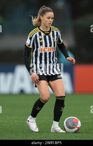 Biella, Italie, 9 mars 2024. Viola Calligaris de la Juventus lors du match de la Coppa Italia Femminile au Stadio Vittorio Pozzo, Biella. Le crédit photo devrait se lire : Jonathan Moscrop / Sportimage Banque D'Images