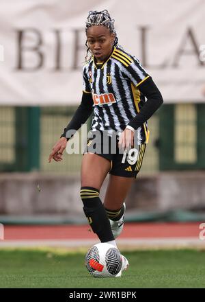 Biella, Italie, 9 mars 2024. Lindsey Thomas de la Juventus lors du match Coppa Italia Femminile au Stadio Vittorio Pozzo, Biella. Le crédit photo devrait se lire : Jonathan Moscrop / Sportimage Banque D'Images